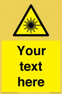 Custom Laser Hazard Sign